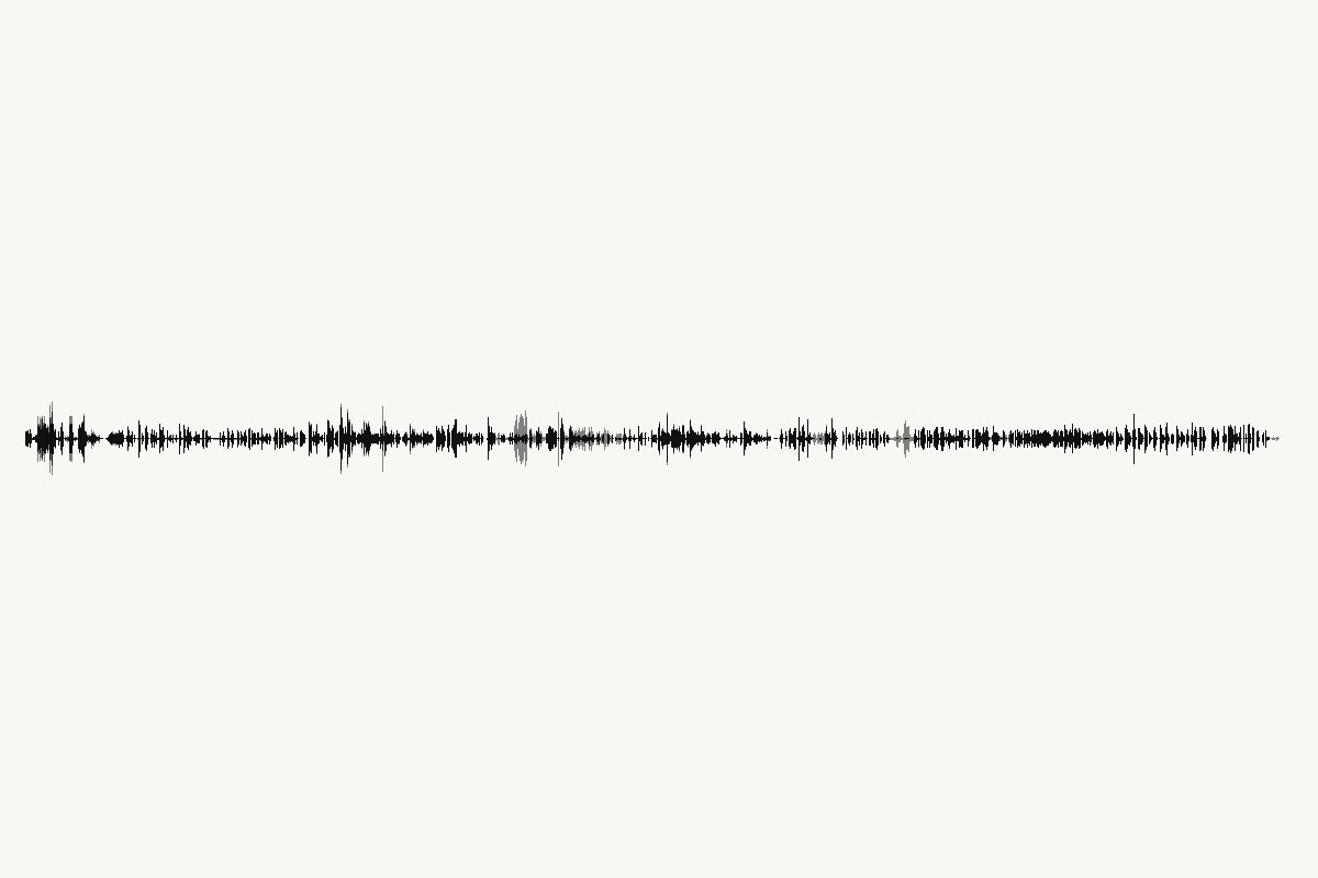 Waveform for the audio piece Speechless